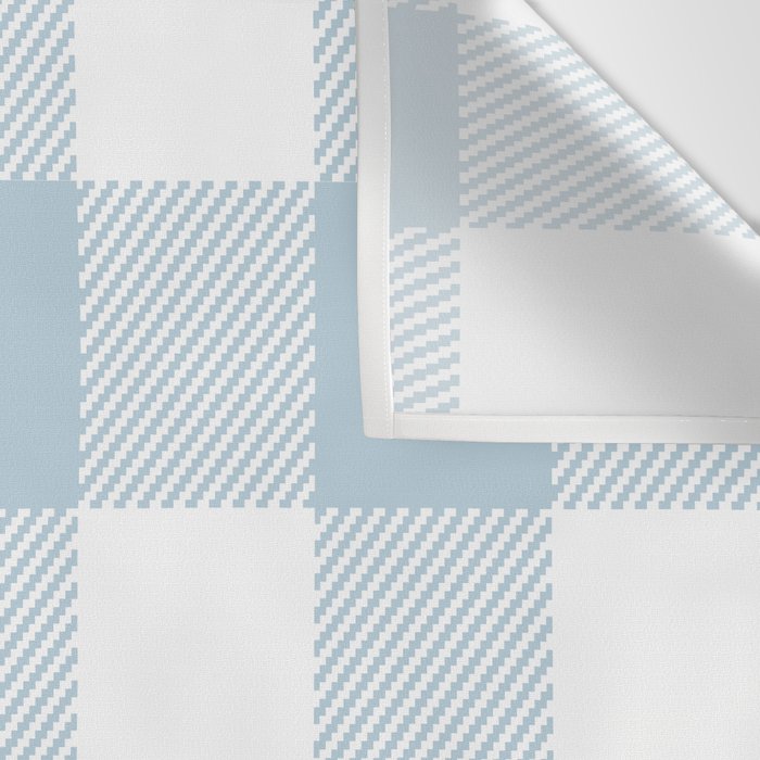 Baby Blue Buffalo Check Wall Tapestry Gallery Image 3