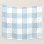 Baby Blue Buffalo Check Wall Tapestry Gallery Image 4