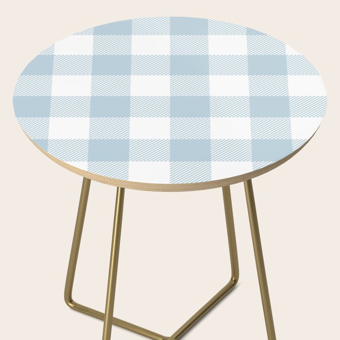 Baby Blue Buffalo Check Side Table Gallery Image 2