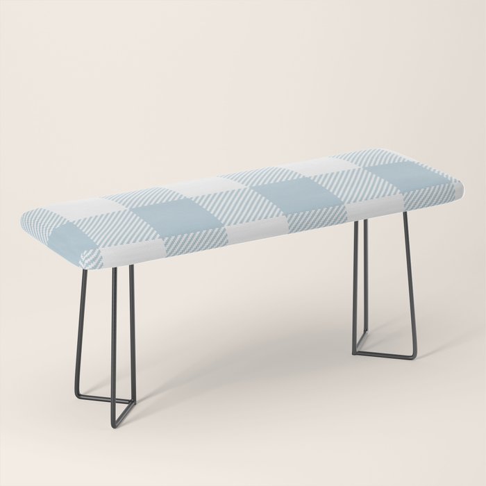 Baby Blue Buffalo Check Bench Gallery Image 1