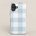 Baby Blue Buffalo Check iPhone Case Gallery Image 1