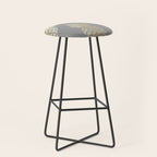 Glam Pineapple Art in Gray and Gold Stool Gallery Image 1