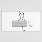 Zen Snow Bunny Desk Mat Gallery Image 1