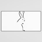 Zen Snow Bunny Desk Mat Gallery Image 3