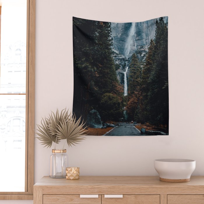 Upper and Lower Yosemite Falls Wall Tapestry Gallery Image 2