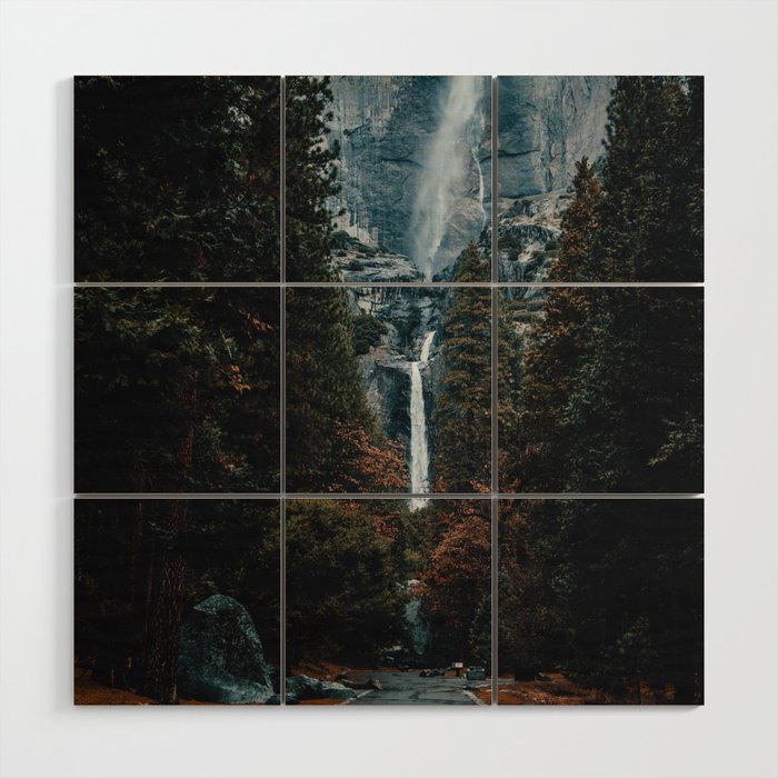 Upper and Lower Yosemite Falls Wood Wall Art Gallery Image 1