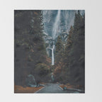 Upper and Lower Yosemite Falls Throw Blanket Gallery Image 2