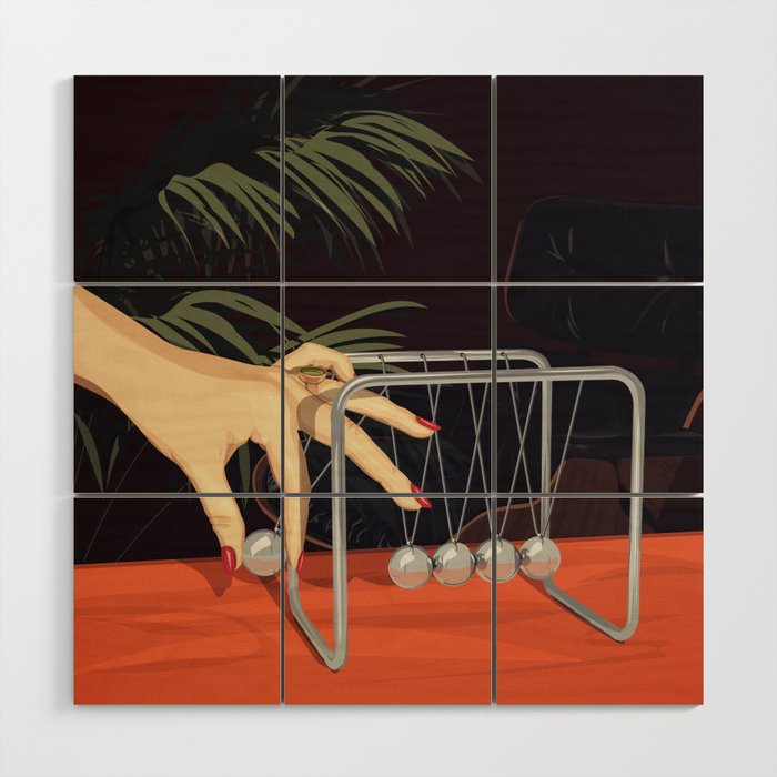 Newton's Cradle Wood Wall Art Gallery Image 1