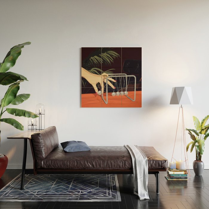 Newton's Cradle Wood Wall Art Gallery Image 2