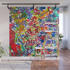 Urban Graffiti Pattern Art Made With Ink and Pen Wall Mural Gallery Image 1