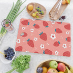 Wild Strawberries Red Cutting Board Gallery Image 2
