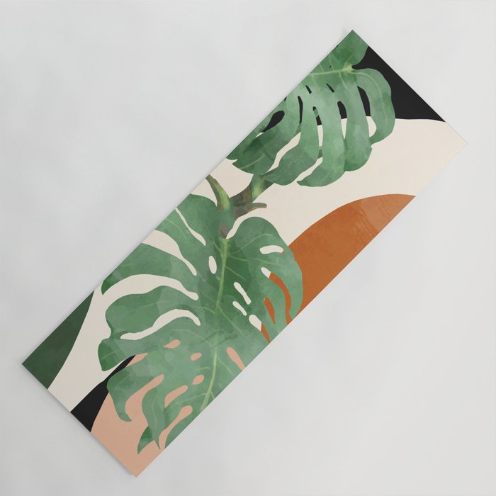 Tropical Leaves- Abstract Art  Yoga Mat Gallery Image 1