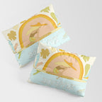 Aquarius surf zodiac // retro art by surfy birdy Pillow Sham Gallery Image 3