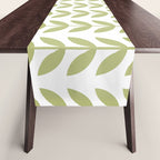 Scandinavian Mid Century Pattern Green Table Runner Gallery Image 1
