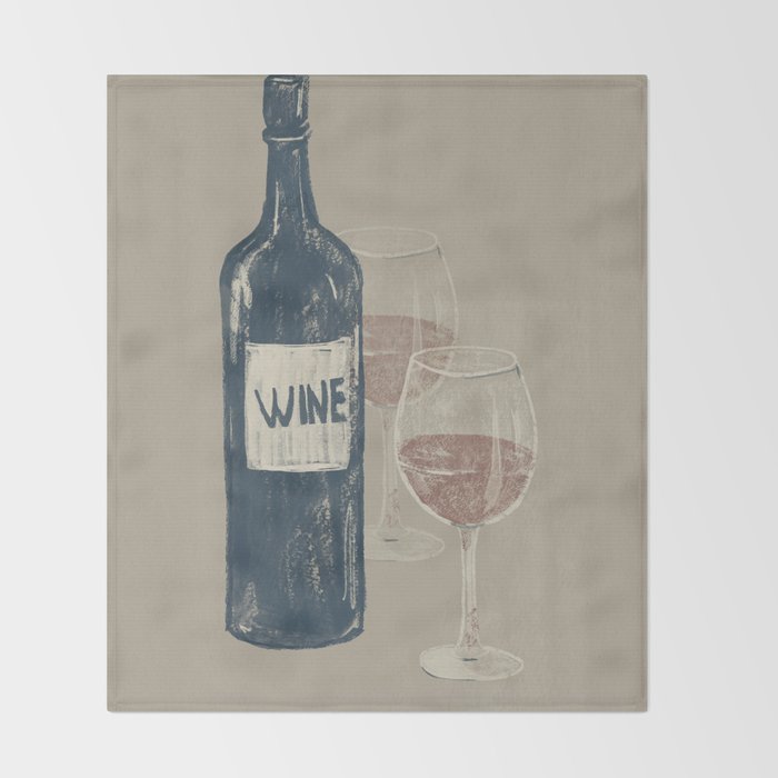 Wine 3 Throw Blanket Gallery Image 2