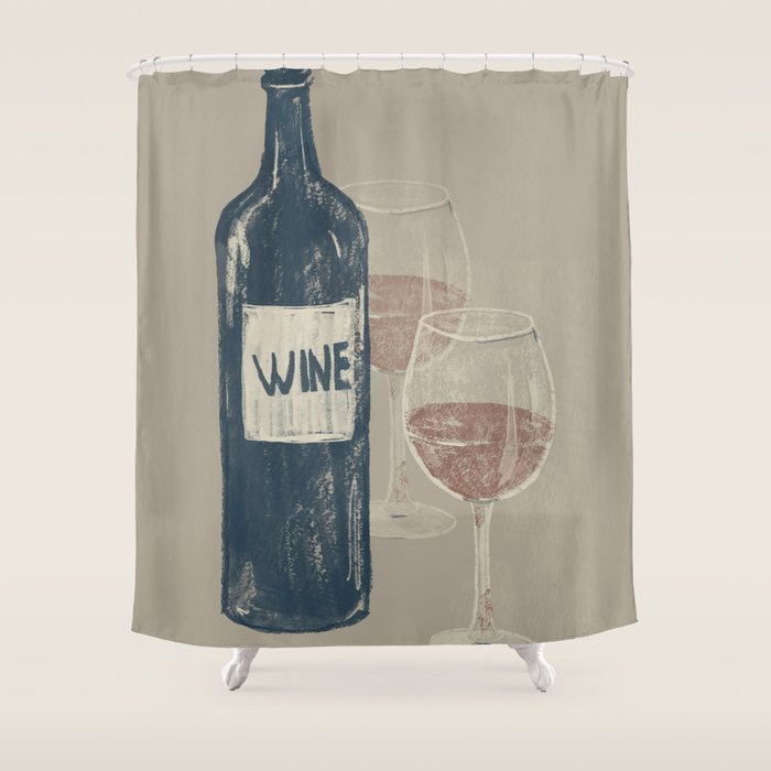 Wine 3 Shower Curtain Gallery Image 1