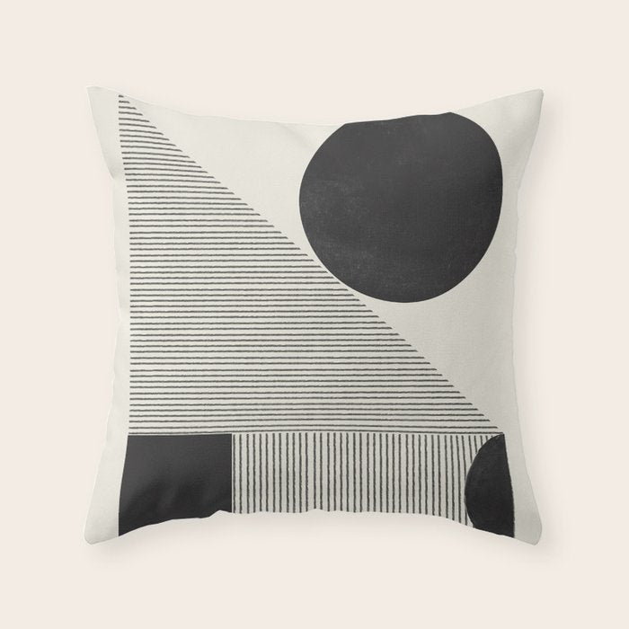 GEO Paper Composition Throw Pillow Gallery Image 6