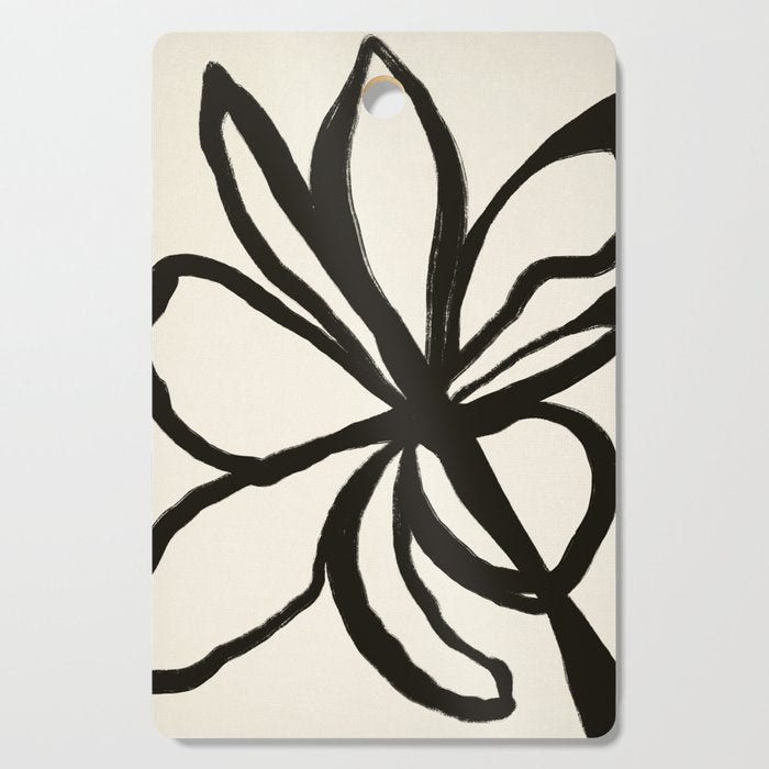 Midnight Floral #1 - Abstract Art Print Cutting Board Gallery Image 1