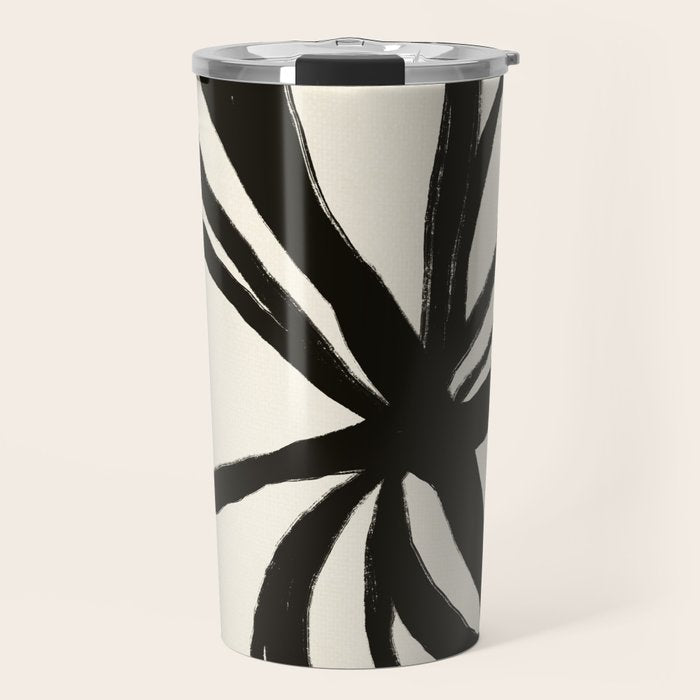 Midnight Floral #1 - Abstract Art Print Travel Mug Gallery Image 1