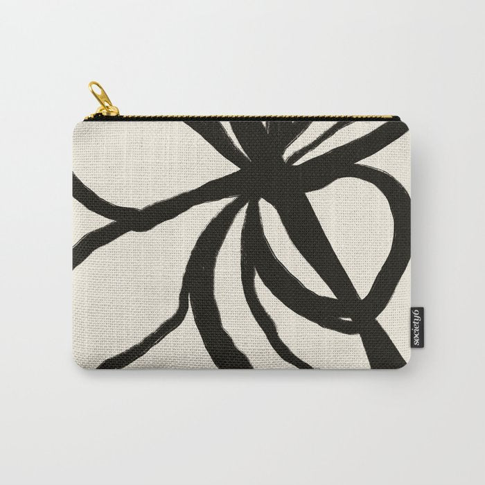 Midnight Floral #1 - Abstract Art Print Carry All Pouch Gallery Image 1