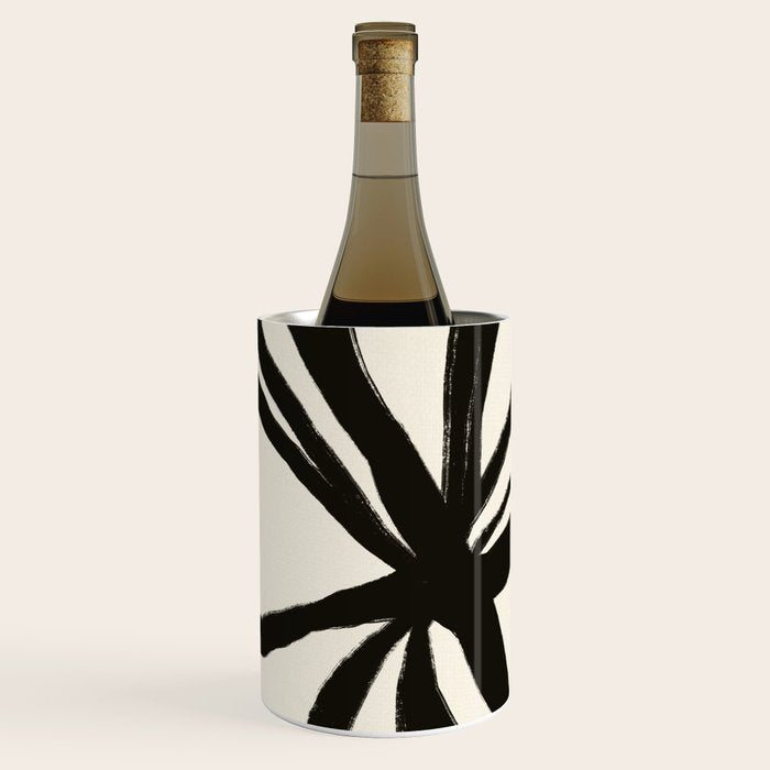 Midnight Floral #1 - Abstract Art Print Wine Chiller Gallery Image 1