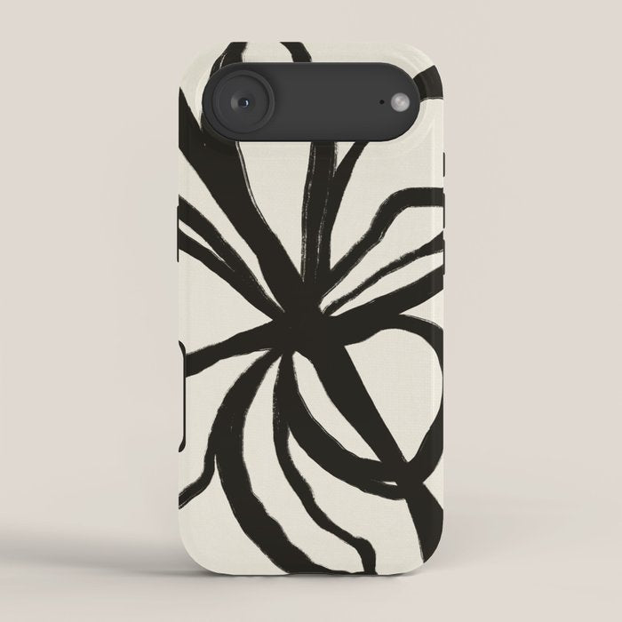 Midnight Floral #1 - Abstract Art Print iPhone Case Gallery Image 2