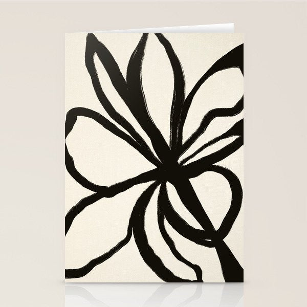 Midnight Floral #1 - Abstract Art Print Stationery Card Gallery Image 2