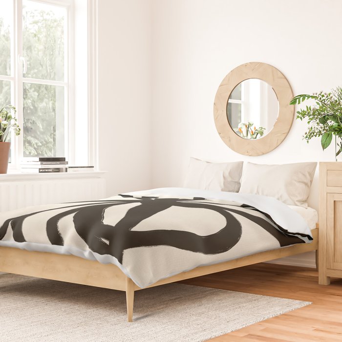 Midnight Floral #1 - Abstract Art Print Duvet Cover Gallery Image 2