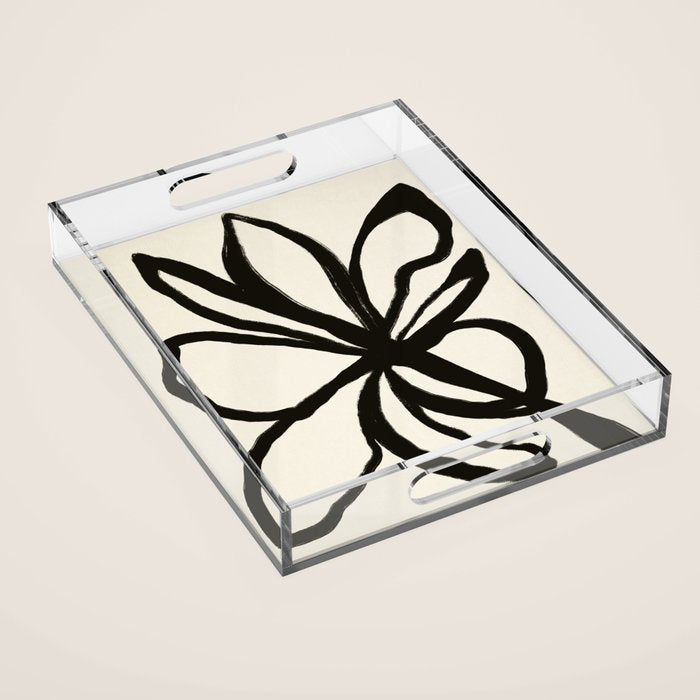 Midnight Floral #1 - Abstract Art Print Acrylic Tray Gallery Image 1