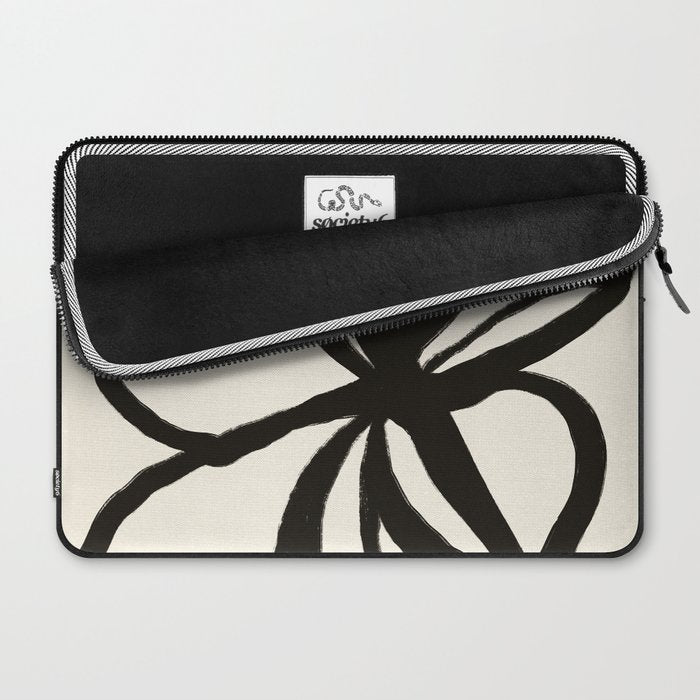 Midnight Floral #1 - Abstract Art Print Laptop Sleeve Gallery Image 2