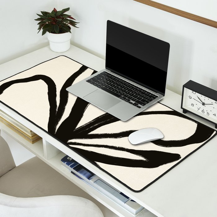 Midnight Floral #1 - Abstract Art Print Desk Mat Gallery Image 2