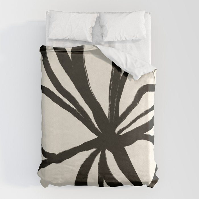 Midnight Floral #1 - Abstract Art Print Duvet Cover Gallery Image 6