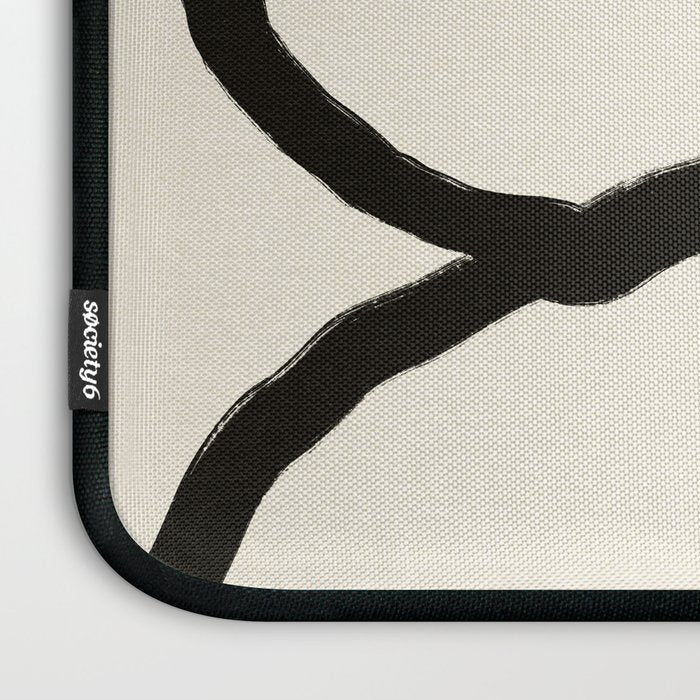 Midnight Floral #1 - Abstract Art Print Laptop Sleeve Gallery Image 3