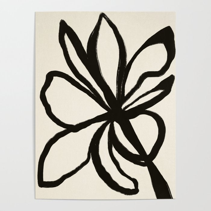 Midnight Floral #1 - Abstract Art Print Poster Gallery Image 1