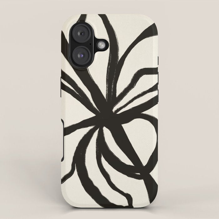 Midnight Floral #1 - Abstract Art Print iPhone Case Gallery Image 1