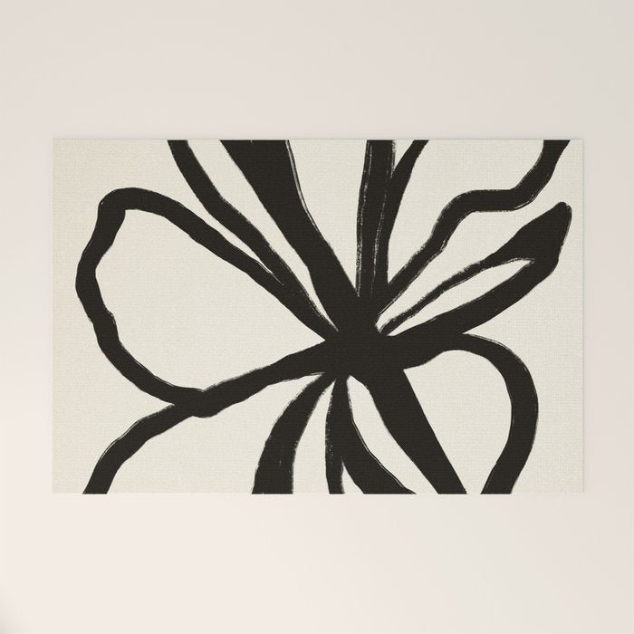 Midnight Floral #1 - Abstract Art Print Welcome Mat Gallery Image 1
