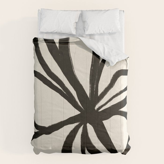 Midnight Floral #1 - Abstract Art Print Comforter Gallery Image 6