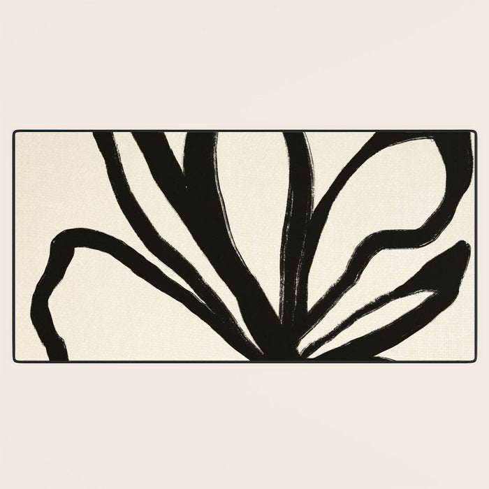 Midnight Floral #1 - Abstract Art Print Desk Mat Gallery Image 3
