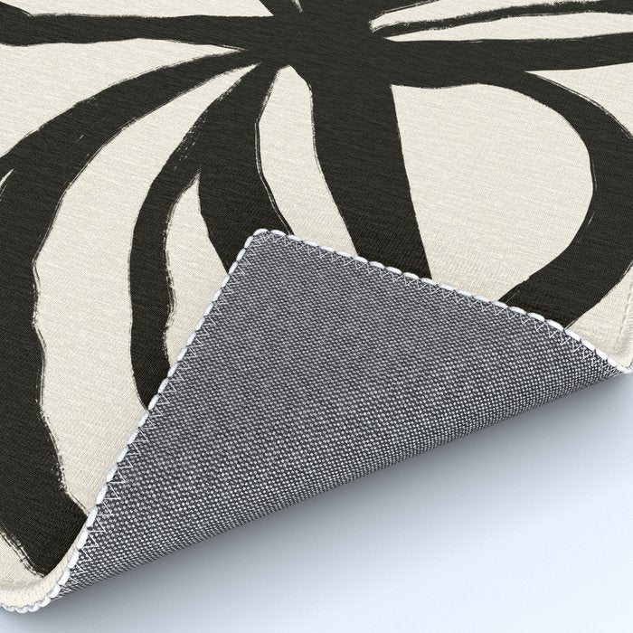 Midnight Floral #1 - Abstract Art Print Rug Gallery Image 4