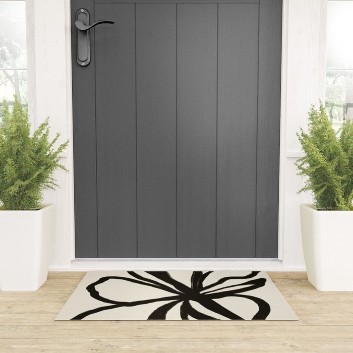 Midnight Floral #1 - Abstract Art Print Welcome Mat Gallery Image 3