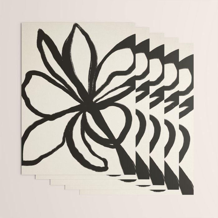 Midnight Floral #1 - Abstract Art Print Wrapping Paper Gallery Image 3