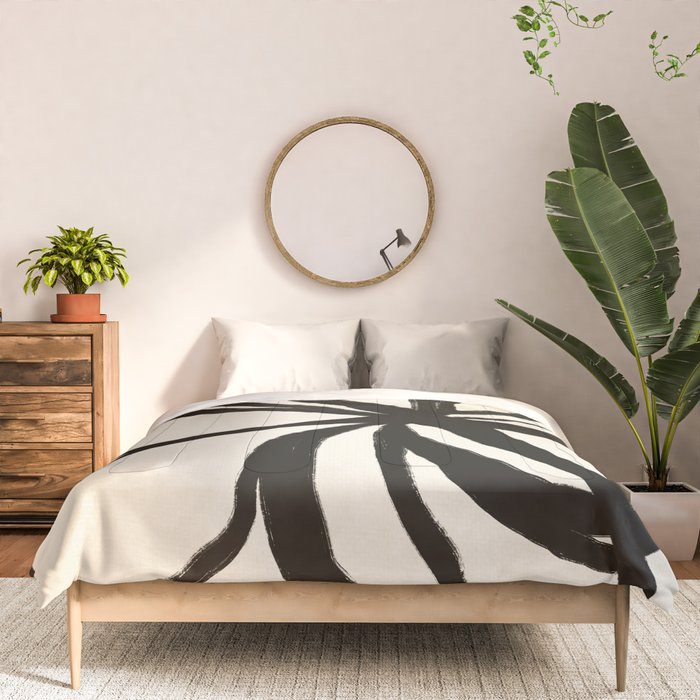 Midnight Floral #1 - Abstract Art Print Comforter Gallery Image 3