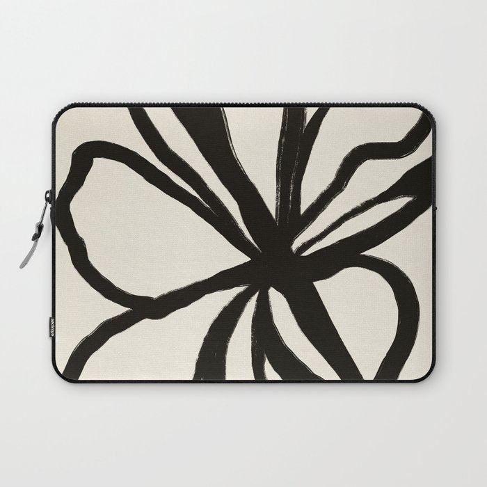 Midnight Floral #1 - Abstract Art Print Laptop Sleeve Gallery Image 1
