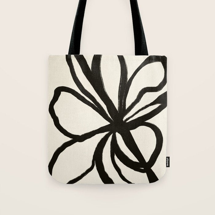 Midnight Floral #1 - Abstract Art Print Tote Bag Gallery Image 1
