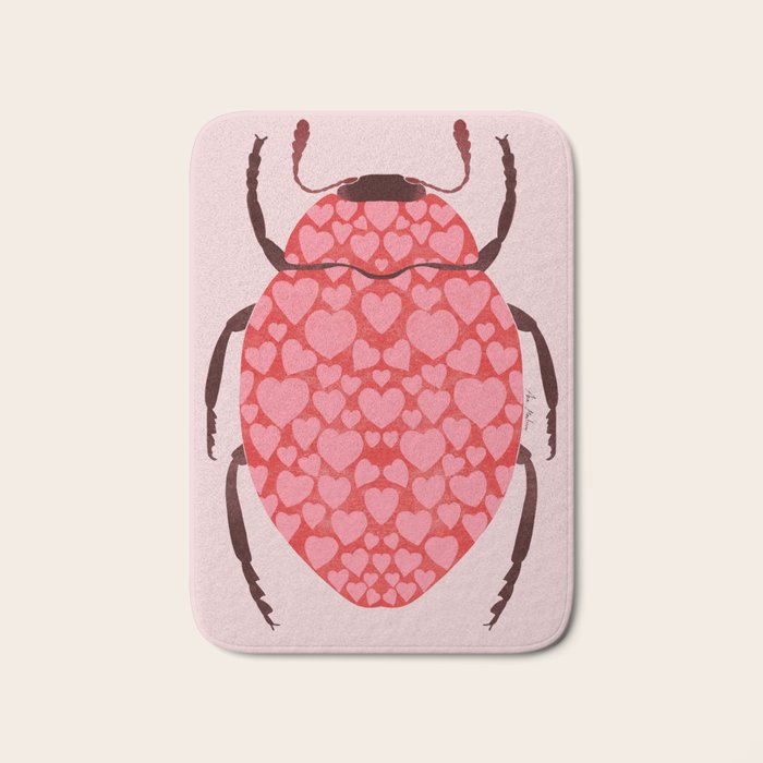 Hearts beetle Bath Mat Gallery Image 1