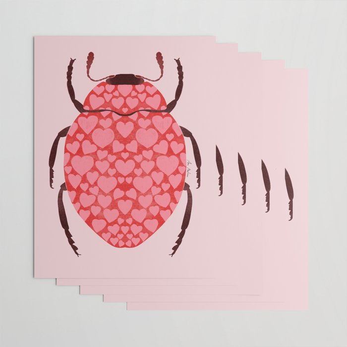 Hearts beetle Wrapping Paper Gallery Image 3