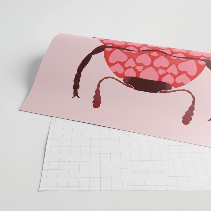 Hearts beetle Wrapping Paper Gallery Image 2