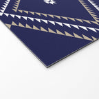 Southwestern Geometric - Tan White Navy Welcome Mat Gallery Image 2