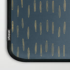 Raindrops, Mudcloth, Teal and Gold, Boho Wall Art Laptop Sleeve Gallery Image 3