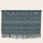 Raindrops, Mudcloth, Teal and Gold, Boho Wall Art Wall Hanging Gallery Image 1